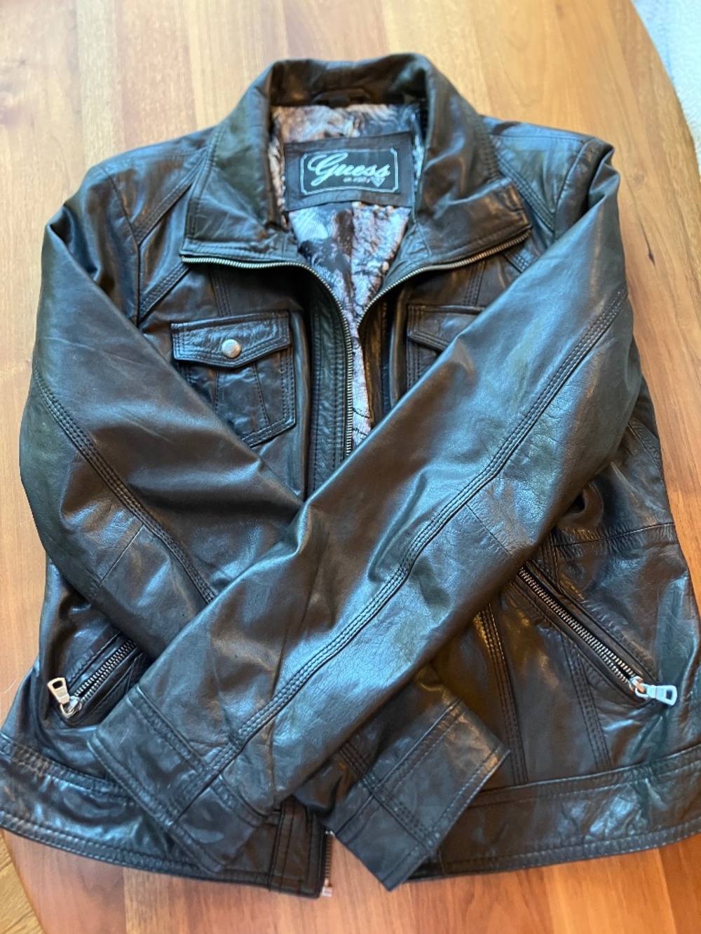 Guess vintage leather jacket